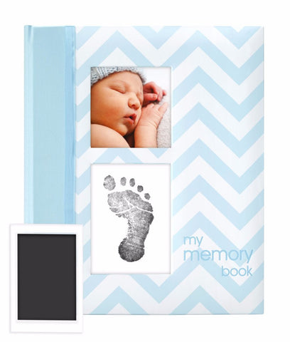Pearhead HK Sale Chevron Baby Book Blue - BabyPark HK