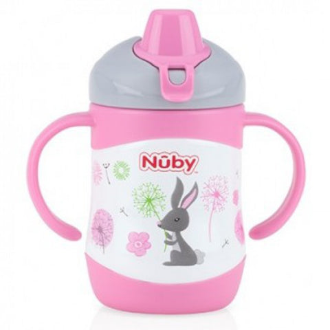 Nuby HK No-Spill Clik-it Stainless Steel Insulated Bottle