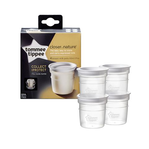 Tommee Tippee HK Sale Milk Storage Pot 4 pcs