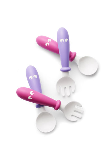 BabyBjorn HK Sale Spoon & Fork Pink & Purple