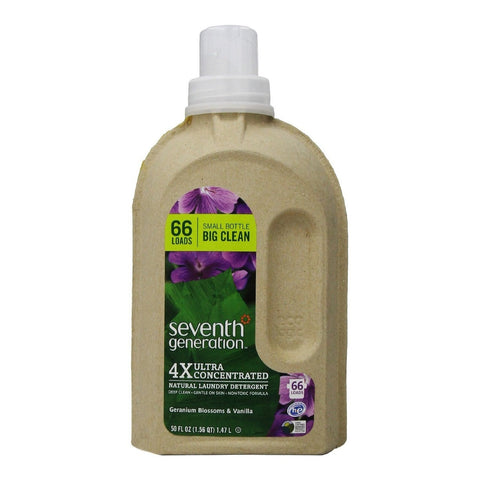 Seventh Generation 4X Laundry Liquid - Geranium Blossoms & Vanilla
