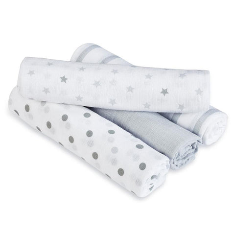 Aden and Anais Hong Kong Swaddle Plus Dove 4 Pack.  12% discount.